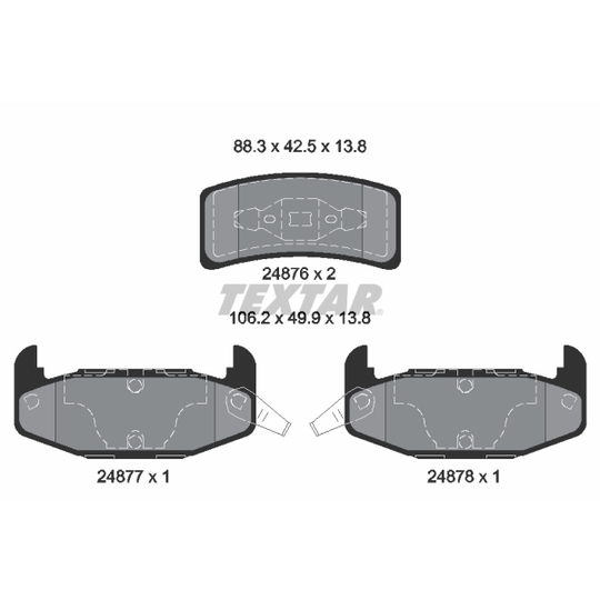 2487601 - Brake Pad Set, disc brake 
