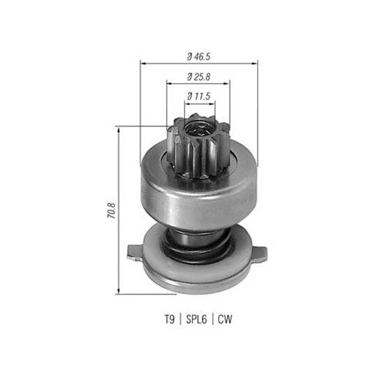 940113020029 - Starter pinion 