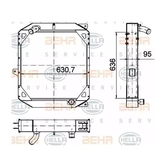 8MK 376 774-591 - Radiaator, mootorijahutus 