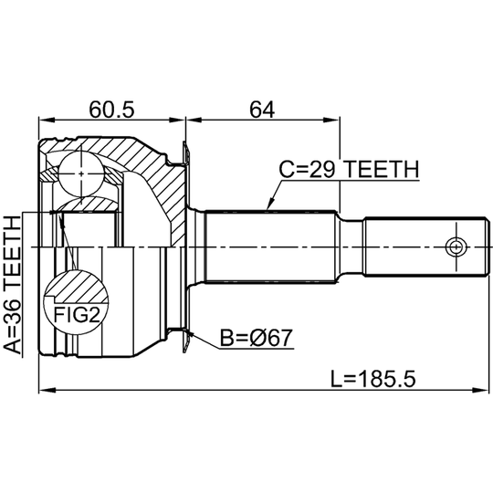 0210-D40B - Joint, drive shaft 