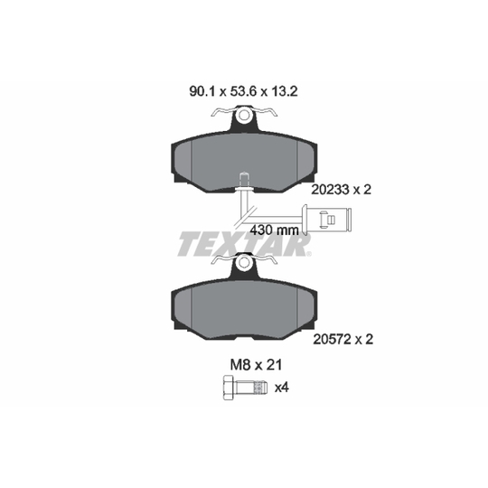 2023301 - Brake Pad Set, disc brake 