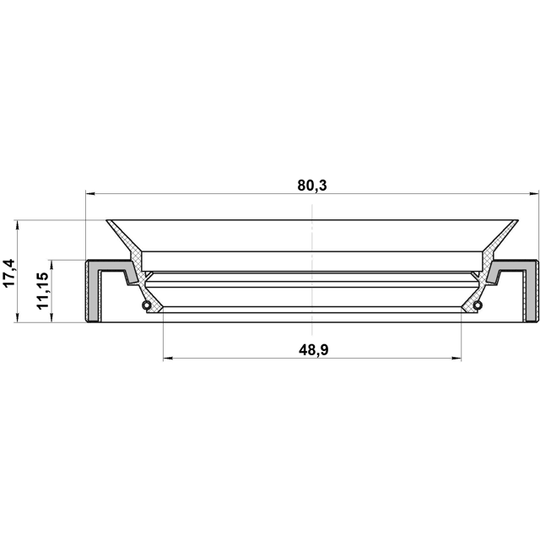 95HAY-50801117L - Seal, drive shaft 