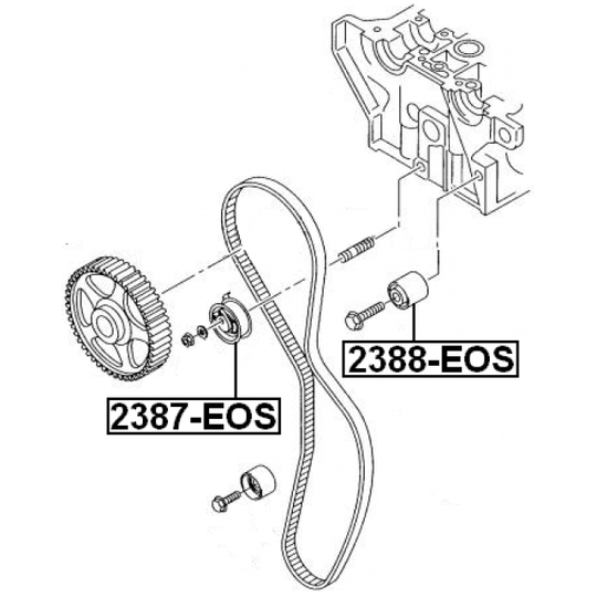 2388-EOS - Deflection/Guide Pulley, timing belt 