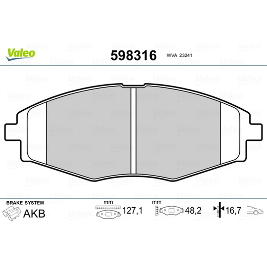 598316 - Brake Pad Set, disc brake 