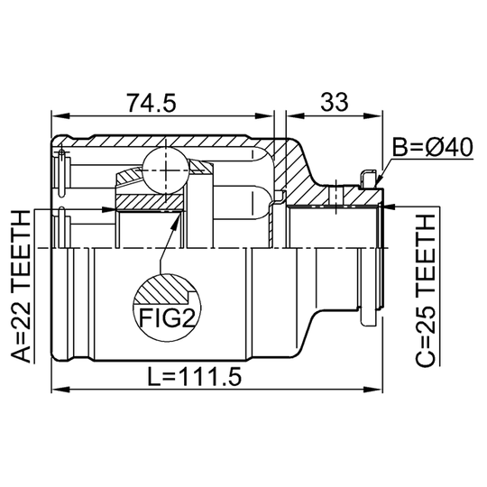 0811-1001 - Joint, drive shaft 