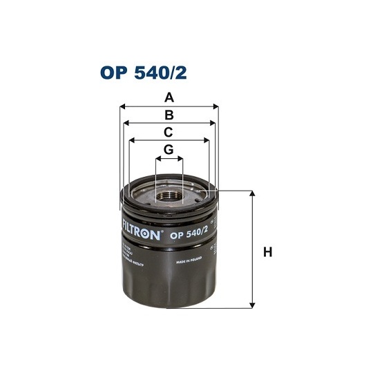 OP 540/2 - Oil filter 