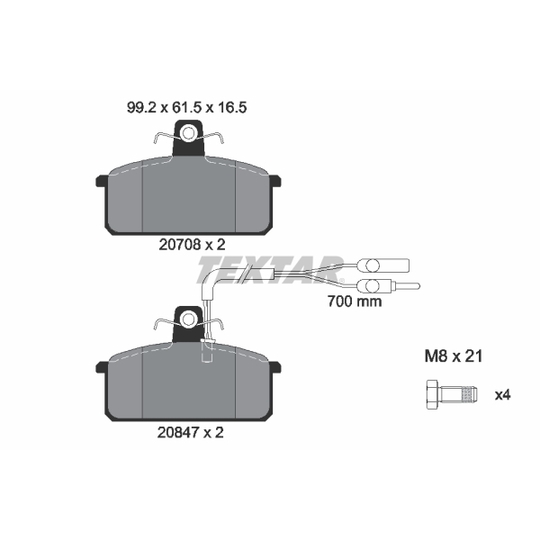 2070804 - Brake Pad Set, disc brake 