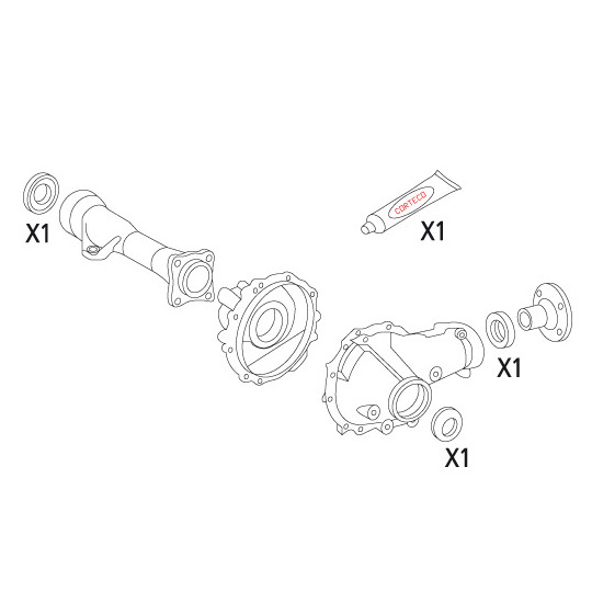 19536187 - Gasket Set, differential 