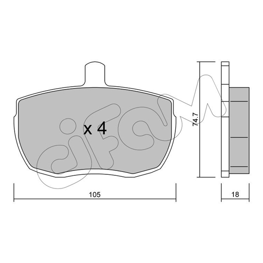 822-016-0 - Brake Pad Set, disc brake 