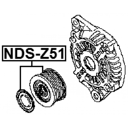 NDS-Z51 - Hihnapyörä, laturi 