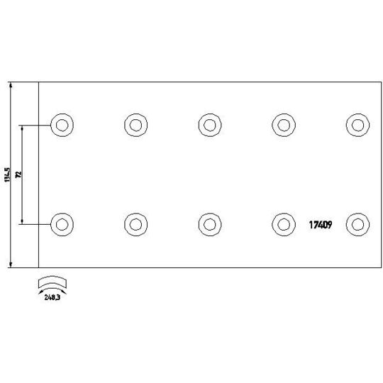 1740910 - Brake Lining Kit, drum brake 