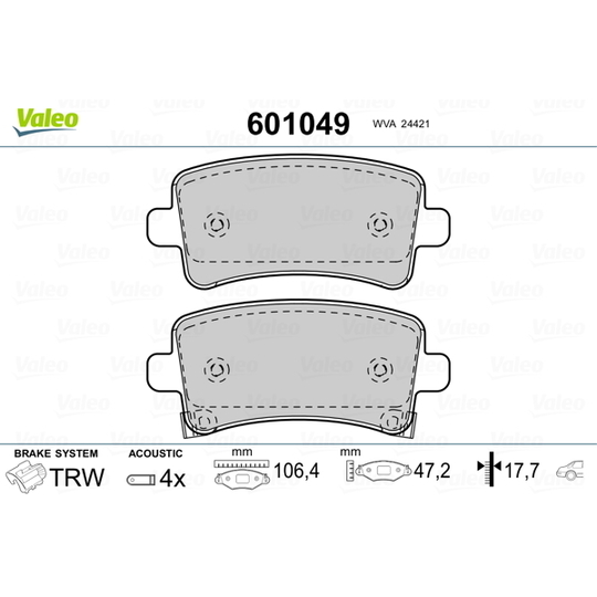 601049 - Brake Pad Set, disc brake 
