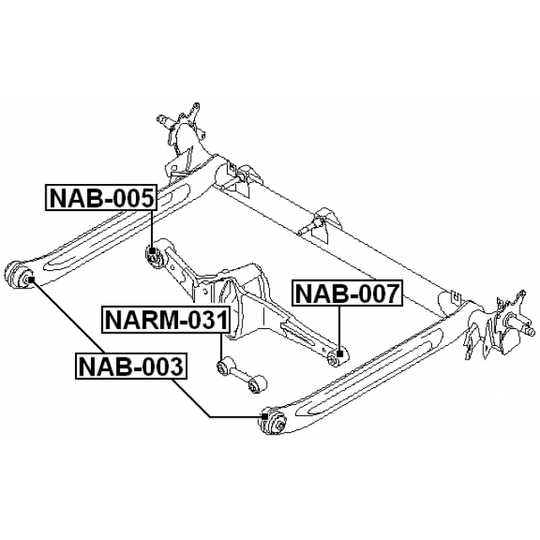 NAB-003 - Upphängning, axelstomme 