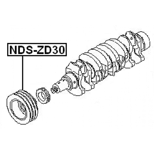 NDS-ZD30 - Hihnapyörä, kampiakseli 