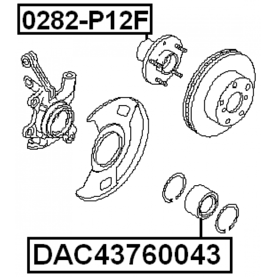 DAC43760043 - Wheel Bearing 