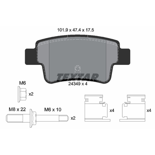 2434903 - Brake Pad Set, disc brake 