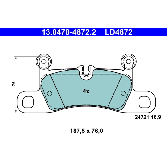 13.0470-4872.2 - Brake Pad Set, disc brake 