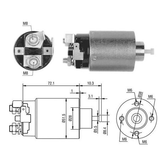 940113050476 - Solenoid Switch, starter 