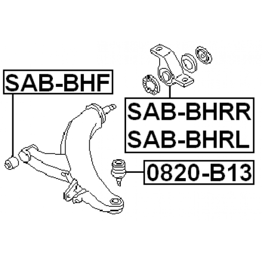 SAB-BHRL - Control Arm-/Trailing Arm Bush 