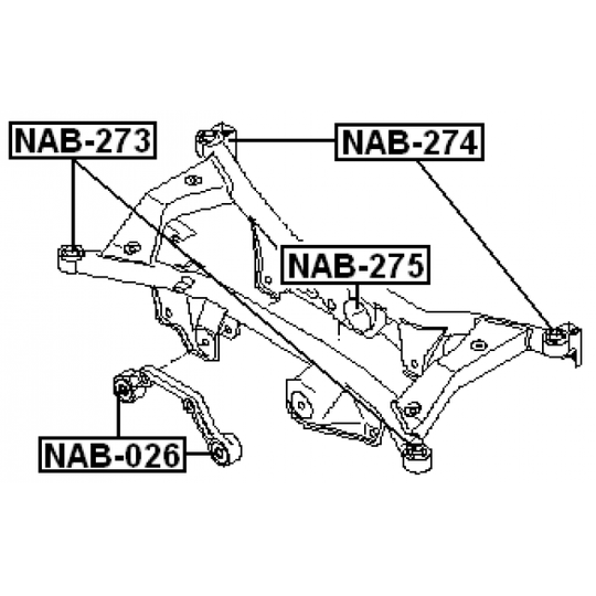 NAB-275 - Kiinnitys, tasauspyörästö 