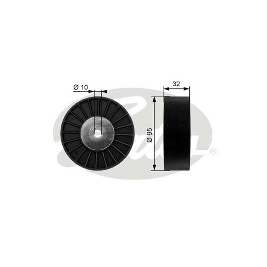 T36135 - Deflection/Guide Pulley, v-ribbed belt 