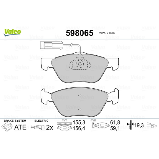 598065 - Brake Pad Set, disc brake 