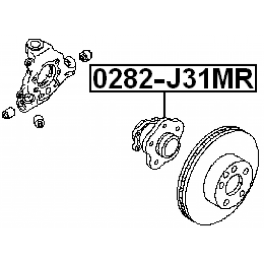 0282-J31MR - Wheel hub 