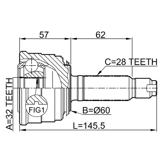 0310-022 - Joint, drive shaft 