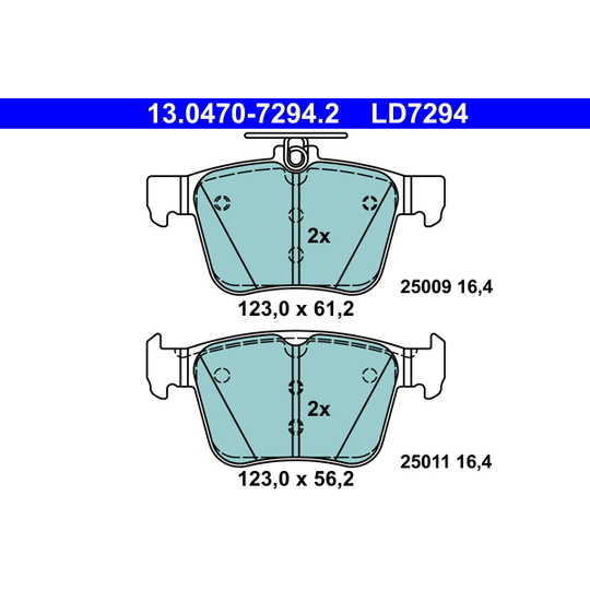13.0470-7294.2 - Brake Pad Set, disc brake 