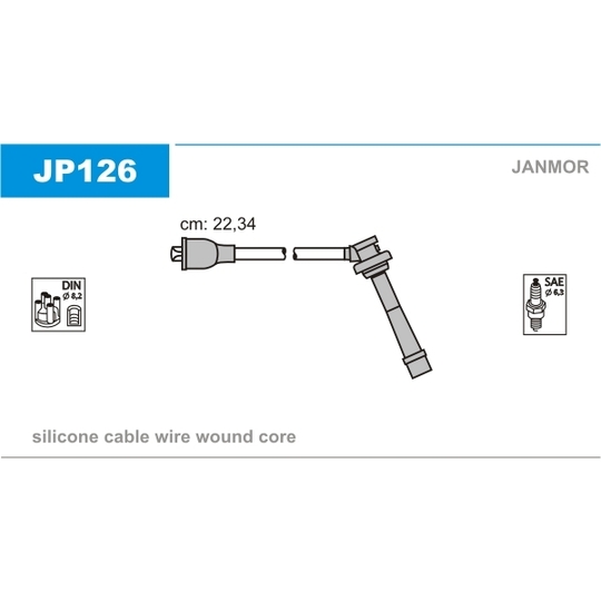 JP126 - Tändkabelsats 