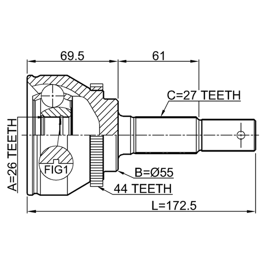 0210-N16A44 - Joint, drive shaft 