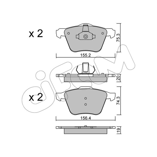 822-599-1 - Brake Pad Set, disc brake 