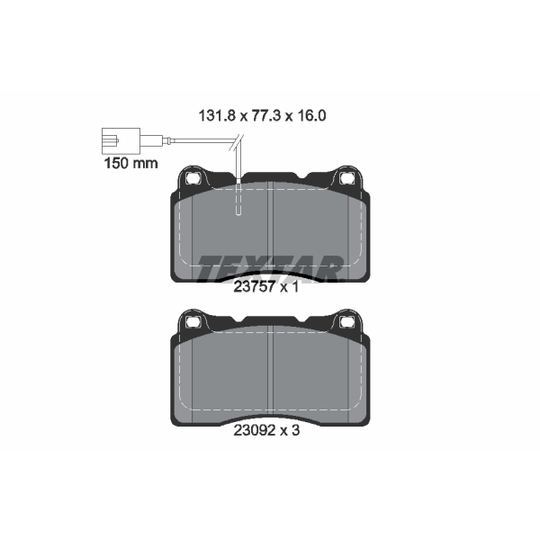 2375701 - Brake Pad Set, disc brake 