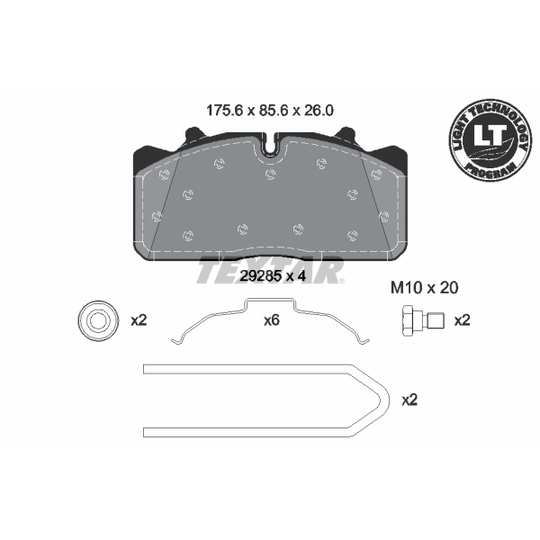 2928504 - Brake Pad Set, disc brake 