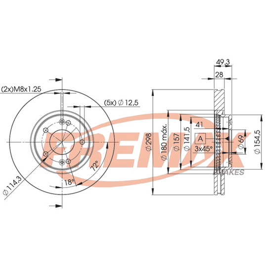 BD-5107 - Brake Disc 