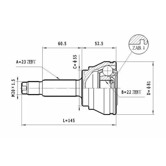 C.189 - Joint Kit, drive shaft 