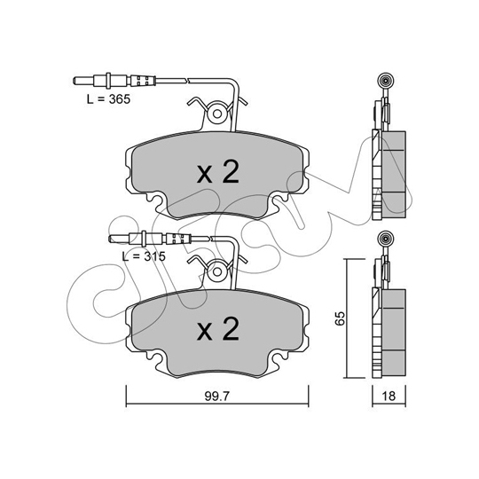 822-032-1 - Bromsbeläggssats, skivbroms 