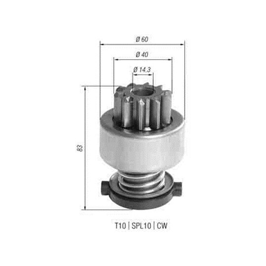 940113020393 - Starter pinion 