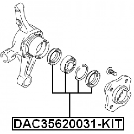 DAC35620031-KIT - Rattalaagrikomplekt 