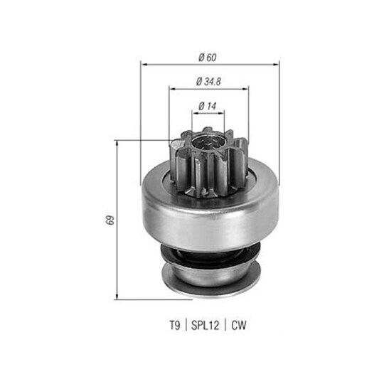 940113020215 - Starter pinion 