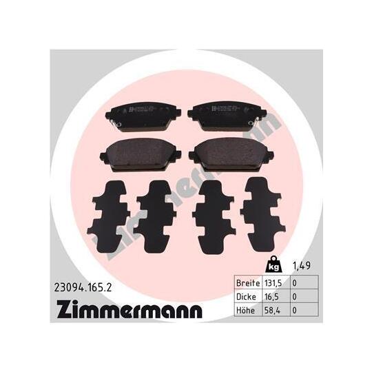 23094.165.2 - Brake Pad Set, disc brake 