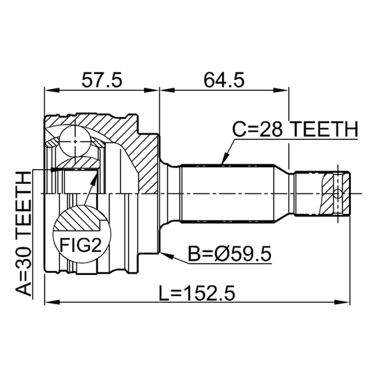 0410-CY2 - Joint, drive shaft 