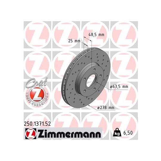 250.1371.52 - Brake Disc 