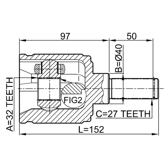 0311-CFLH - Joint, drive shaft 