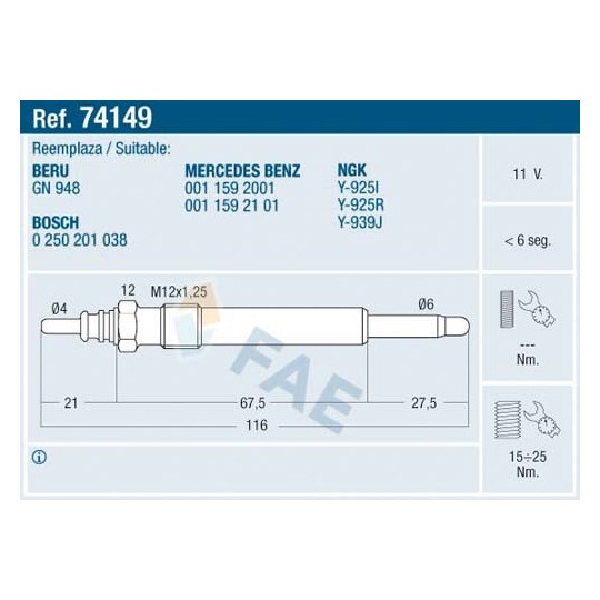 74149 - Glow Plug 