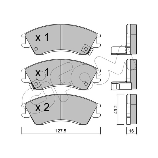 822-160-0 - Brake Pad Set, disc brake 