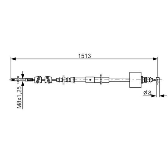 1 987 482 161 - Cable, parking brake 