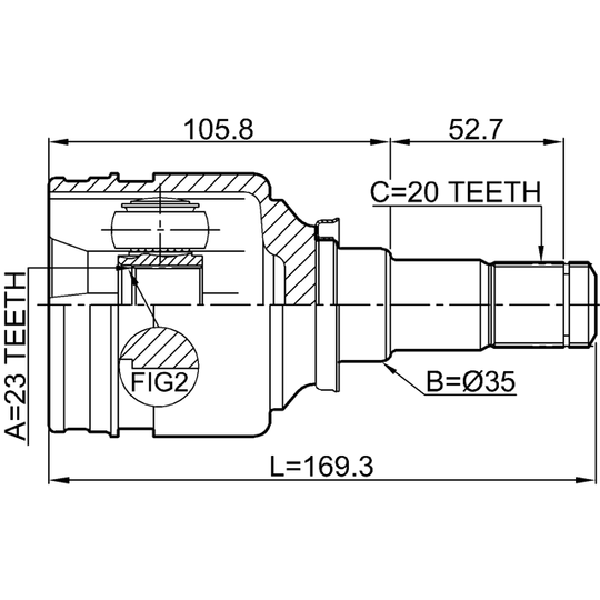 0111-NHW20RH - Joint, drive shaft 