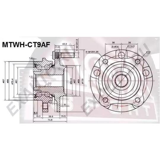 MTWH-CT9AF - Wheel hub 