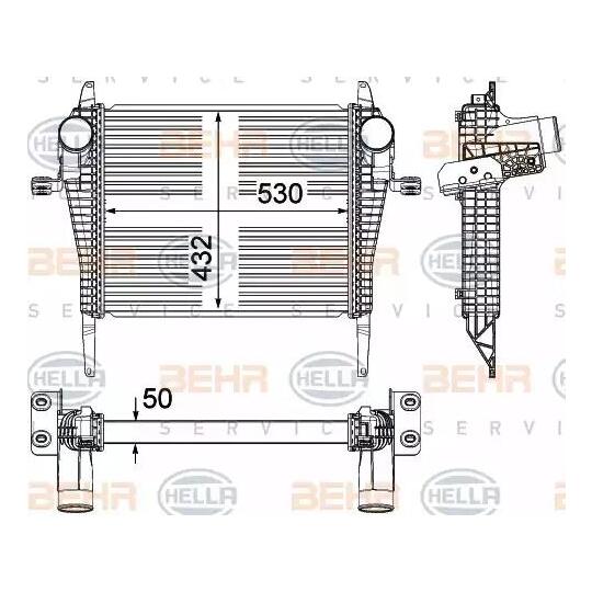 8ML 376 714-261 - Intercooler, charger 